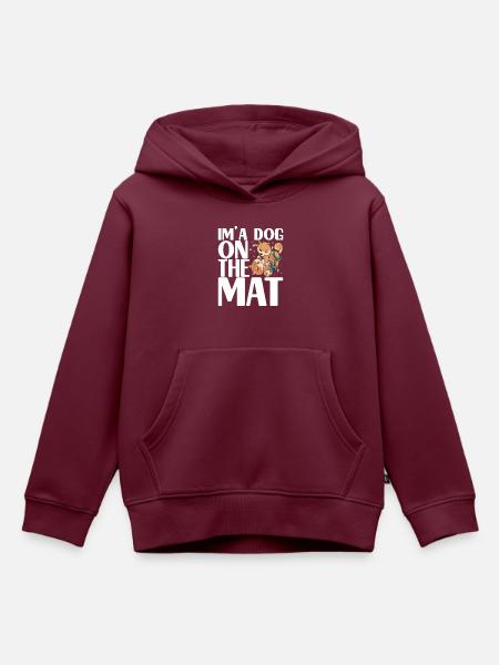 Brazilian Jiu Jitsu Grappling - Kinder Premium Organic Hoodie - Burgunderrot