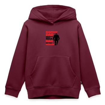Bigfoot Vater - Kinder Premium Organic Hoodie - Burgunderrot - Vorne - AI Model Kid Female (0cm)