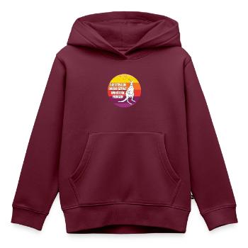 Känguru Retro Beuteltiere Australien - Kinder Premium Organic Hoodie - Burgunderrot - Vorne - AI Model Kid Female (0cm)