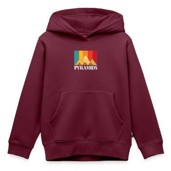 Pyramiden Gizeh Ägypten Retro Sphinx - Kinder Premium Organic Hoodie - Burgunderrot - Vorne - AI Model Kid Female (0cm)