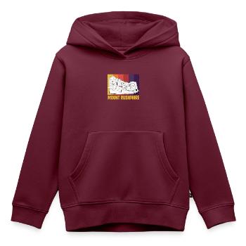 Mount Rushmore Amerika Präsidenten Denkmal - Kinder Premium Organic Hoodie - Burgunderrot - Vorne - AI Model Kid Female (0cm)