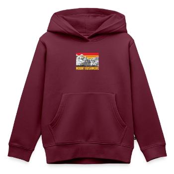 Mount Rushmore South Dakota Lincoln Denkmal - Kinder Premium Organic Hoodie - Burgunderrot - Vorne - AI Model Kid Female (0cm)