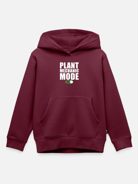 Anlagenmechaniker Modus Ein - Kinder Premium Organic Hoodie - Burgunderrot