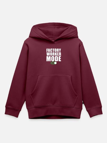 Fabrikarbeiter modus Ein - Kinder Premium Organic Hoodie - Burgunderrot