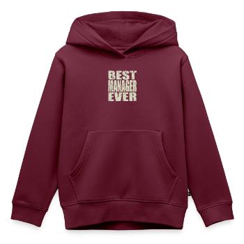 Best Manager ever Manager Geschenk - Kinder Premium Organic Hoodie - Burgunderrot - Vorne - AI Model Kid Female (0cm)