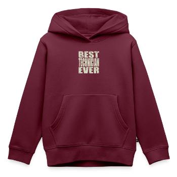 Best Techniker ever Techniker Geschenk - Kinder Premium Organic Hoodie - Burgunderrot - Vorne - AI Model Kid Female (0cm)