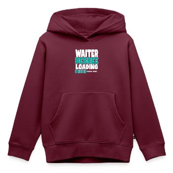 Kellner lädt Ausbildung - Kinder Premium Organic Hoodie - Burgunderrot - Vorne - AI Model Kid Female (0cm)