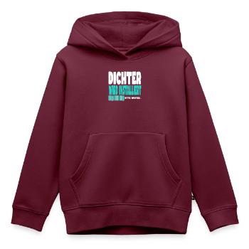 Dichter wird installiert - Kinder Premium Organic Hoodie - Burgunderrot - Vorne - AI Model Kid Female (0cm)
