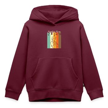 OP-Schwester - Kinder Premium Organic Hoodie - Burgunderrot - Vorne - AI Model Kid Female (0cm)