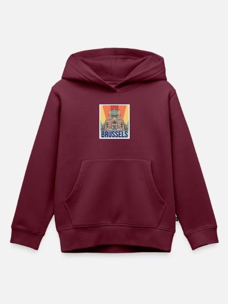 Brüssel Wissenschaft Atomkern Physik Atomphysiker - Kinder Premium Organic Hoodie - Burgunderrot