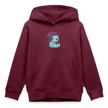 Zombie Voodoo Puppe, die an dich denkt! Halloween- - Kinder Premium Organic Hoodie - Burgunderrot - Vorne - AI Model Kid Female (0cm)