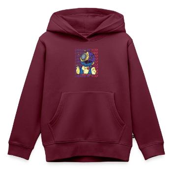 Gruselige Voodoo Puppe, die an dich denkt Hallowee - Kinder Premium Organic Hoodie - Burgunderrot - Vorne - AI Model Kid Female (0cm)