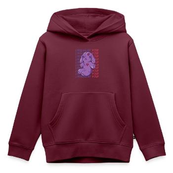 Voodoo-Häschen denkt an dich Voodoo-Halloween-Zaub - Kinder Premium Organic Hoodie - Burgunderrot - Vorne - AI Model Kid Female (0cm)