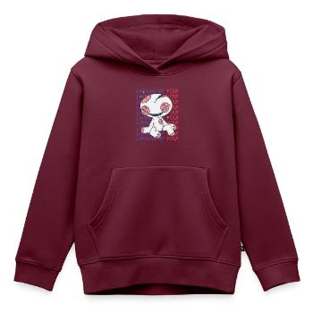 Gruselige Voodoo-Puppe, die an dich denkt Hexerei - Kinder Premium Organic Hoodie - Burgunderrot - Vorne - AI Model Kid Female (0cm)