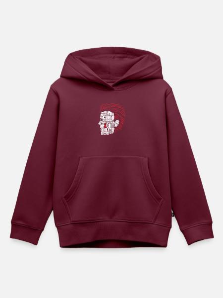 Men Head - Kinder Premium Organic Hoodie - Burgunderrot