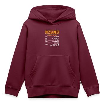 Schneider Stundenlohn - Kinder Premium Organic Hoodie - Burgunderrot - Vorne - AI Model Kid Female (0cm)