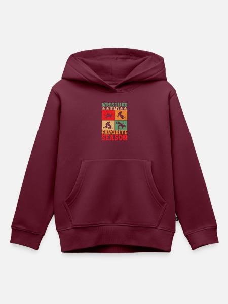 Wrestling Ringen Ringer - Kinder Premium Organic Hoodie - Burgunderrot