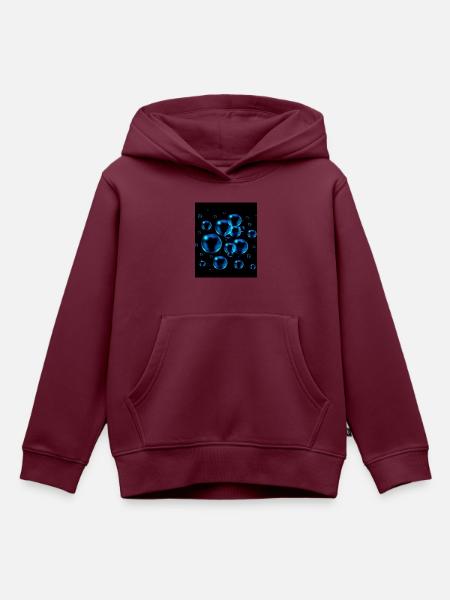 Design mit Steinpunkten - Kinder Premium Organic Hoodie - Burgunderrot