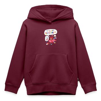 PJ Masks Owlette Geburtstags Design 3. Geburtstag - Kinder Premium Organic Hoodie - Burgunderrot - Vorne - AI Model Kid Female (0cm)