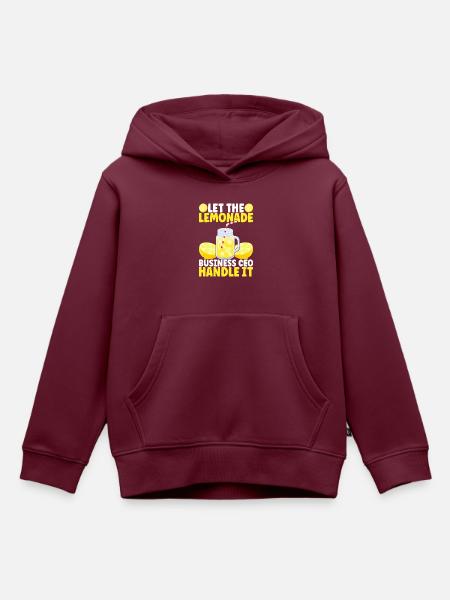 Limonade Limonadenstand - Kinder Premium Organic Hoodie - Burgunderrot