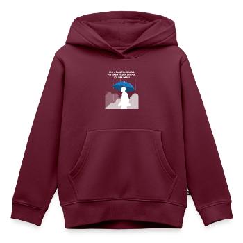 Asymptomatische Hitze mit einem milden Verlauf Ich - Kinder Premium Organic Hoodie - Burgunderrot - Vorne - AI Model Kid Female (0cm)