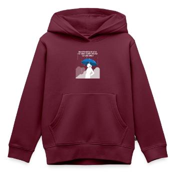 Asymptomatische Hitze mit einem milden Verlauf Ich - Kinder Premium Organic Hoodie - Burgunderrot - Vorne - AI Model Kid Female (0cm)