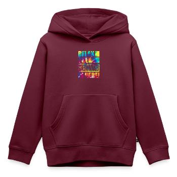General Manager Lustiger Spruch - Kinder Premium Organic Hoodie - Burgunderrot - Vorne - AI Model Kid Female (0cm)