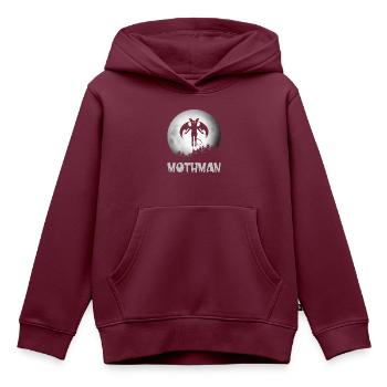 Mothman - Kinder Premium Organic Hoodie - Burgunderrot - Vorne - AI Model Kid Female (0cm)