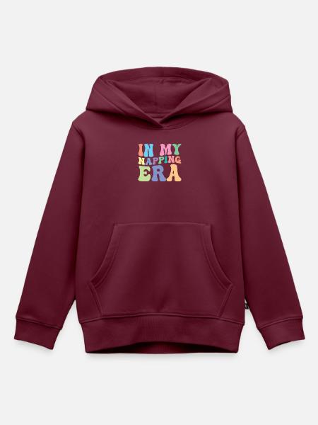 Schlafen Nickerchen Retro Groovy - Kinder Premium Organic Hoodie - Burgunderrot