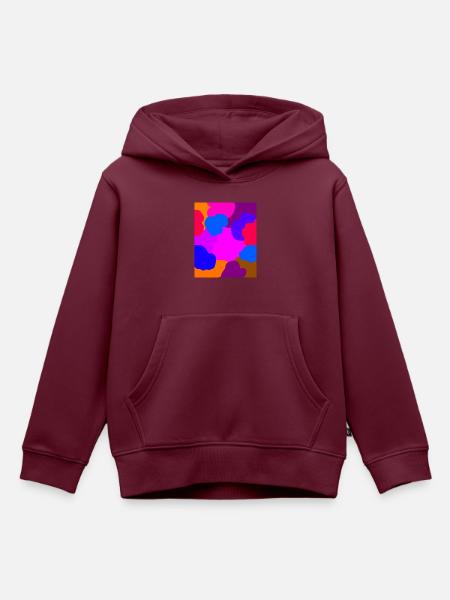 Wolken - Kinder Premium Organic Hoodie - Burgunderrot