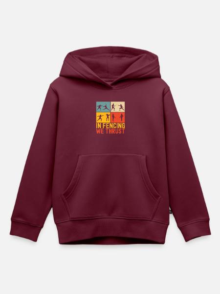 Fechten Fechtsport - Kinder Premium Organic Hoodie - Burgunderrot