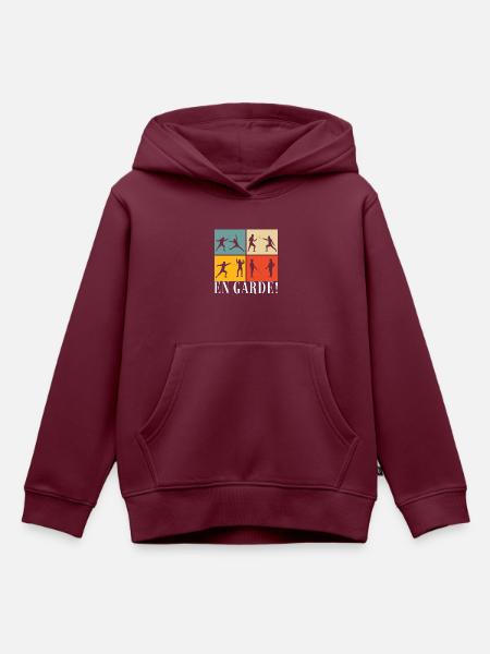 Fechten Fechtsport - Kinder Premium Organic Hoodie - Burgunderrot