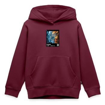 Periodensystem Element Sauerstoff (O) 008 - Kinder Premium Organic Hoodie - Burgunderrot - Vorne - AI Model Kid Female (0cm)
