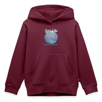 Let's Ski Snowy Labyrinth Luftloipen - Kinder Premium Organic Hoodie - Burgunderrot - Vorne - AI Model Kid Female (0cm)