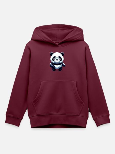 Polygon Panda - Kinder Premium Organic Hoodie - Burgunderrot