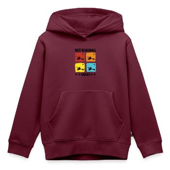 Best Beachball Dad - Kinder Premium Organic Hoodie - Burgunderrot - Vorne - AI Model Kid Female (0cm)