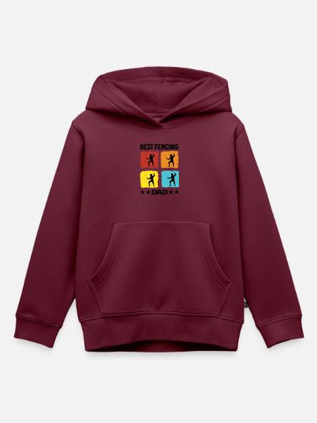 Best Fencing Dad - Kinder Premium Organic Hoodie - Burgunderrot