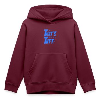 mutig blau rot - Kinder Premium Organic Hoodie - Burgunderrot - Vorne - AI Model Kid Female (0cm)