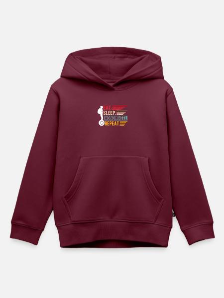 EUC Monowheel - Kinder Premium Organic Hoodie - Burgunderrot