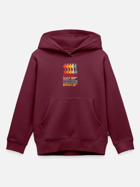 EUC Monowheel - Kinder Premium Organic Hoodie - Burgunderrot