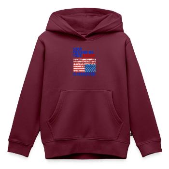 STOP PRETENDING YOUR RACISM IS PATRIOTIS - Kinder Premium Organic Hoodie - Burgunderrot - Vorne - AI Model Kid Female (0cm)