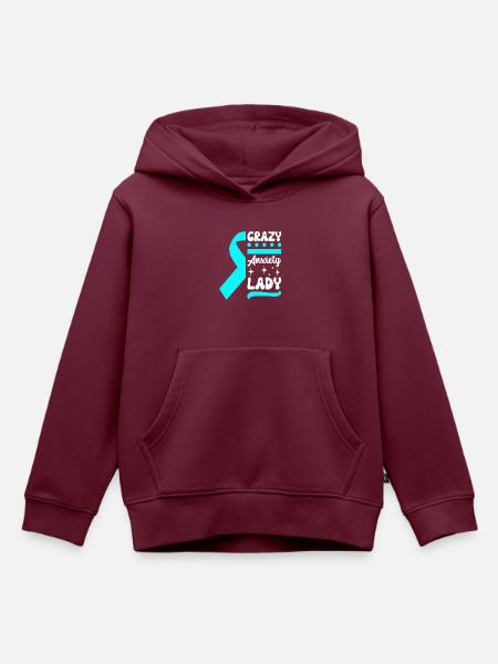 Angststörung Anxiety disorder - Kinder Premium Organic Hoodie - Burgunderrot