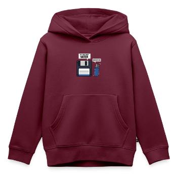 Ich Bin Dein Vater Diskette USB Stick - Kinder Premium Organic Hoodie - Burgunderrot - Vorne - AI Model Kid Female (0cm)
