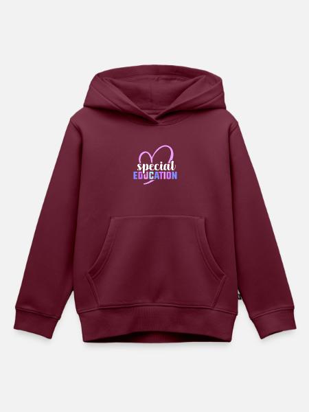 Special education - Kinder Premium Organic Hoodie - Burgunderrot