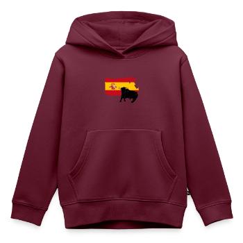 Spanisch Nationalität - Kinder Premium Organic Hoodie - Burgunderrot - Vorne - AI Model Kid Female (0cm)