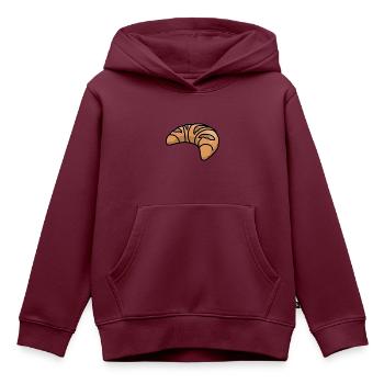 Lecker Croissant - Kinder Premium Organic Hoodie - Burgunderrot - Vorne - AI Model Kid Female (0cm)