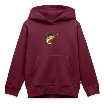 Barsch - Kinder Premium Organic Hoodie - Burgunderrot - Vorne - AI Model Kid Female (0cm)