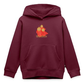 Kartoffeln, Familie,kartoffelfamilie, Helden, held - Kinder Premium Organic Hoodie - Burgunderrot - Vorne - AI Model Kid Female (0cm)