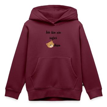Babysprüche Babykleidung Kinderkleidung - Kinder Premium Organic Hoodie - Burgunderrot - Vorne - AI Model Kid Female (0cm)