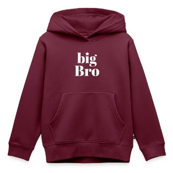Big Bro / Großer Bruder - Kinder Premium Organic Hoodie - Burgunderrot - Vorne - AI Model Kid Female (0cm)